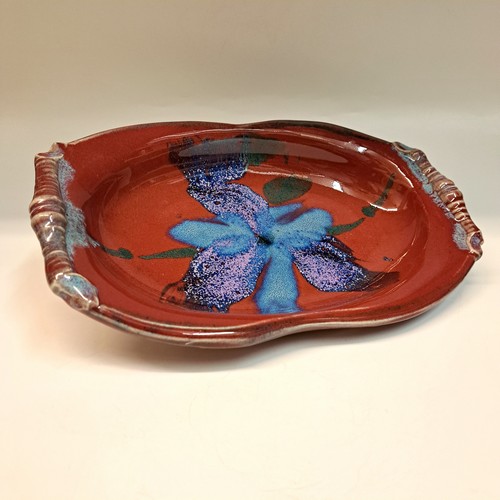 #231134 Platter Red/Blue $18 at Hunter Wolff Gallery